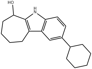 2-cyclohexyl-5,6,7,8,9,10-hexahydrocyclohepta[b]indol-6-ol 化学構造式