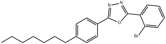 2-(2-bromophenyl)-5-(4-heptylphenyl)-1,3,4-oxadiazole Structure