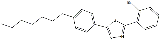 2-(2-bromophenyl)-5-(4-heptylphenyl)-1,3,4-thiadiazole Structure