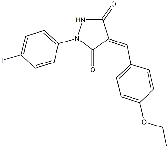 4-(4-ethoxybenzylidene)-1-(4-iodophenyl)-3,5-pyrazolidinedione Structure