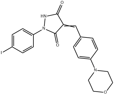 1-(4-iodophenyl)-4-[4-(4-morpholinyl)benzylidene]-3,5-pyrazolidinedione Structure