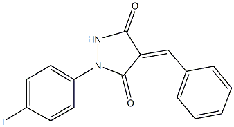 4-benzylidene-1-(4-iodophenyl)-3,5-pyrazolidinedione Structure