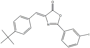 4-(4-tert-butylbenzylidene)-2-(3-iodophenyl)-1,3-oxazol-5(4H)-one Struktur
