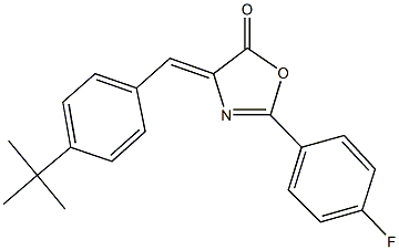 4-(4-tert-butylbenzylidene)-2-(4-fluorophenyl)-1,3-oxazol-5(4H)-one Structure