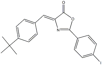 4-(4-tert-butylbenzylidene)-2-(4-iodophenyl)-1,3-oxazol-5(4H)-one,331667-87-9,结构式