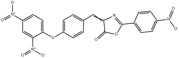 4-(4-{2,4-bisnitrophenoxy}benzylidene)-2-{4-nitrophenyl}-1,3-oxazol-5(4H)-one Struktur