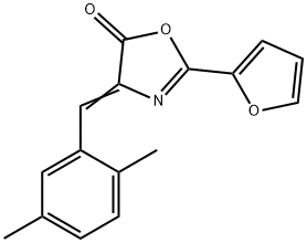 4-(2,5-dimethylbenzylidene)-2-(2-furyl)-1,3-oxazol-5(4H)-one Structure