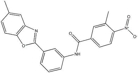 4-nitro-3-methyl-N-[3-(5-methyl-1,3-benzoxazol-2-yl)phenyl]benzamide,331668-07-6,结构式