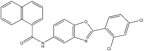 N-[2-(2,4-dichlorophenyl)-1,3-benzoxazol-5-yl]-1-naphthamide Structure