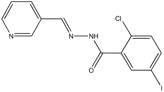 2-chloro-5-iodo-N'-(3-pyridinylmethylene)benzohydrazide 结构式