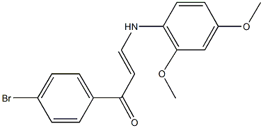 1-(4-bromophenyl)-3-(2,4-dimethoxyanilino)-2-propen-1-one,331668-72-5,结构式