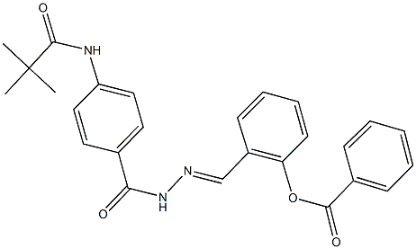 2-(2-{4-[(2,2-dimethylpropanoyl)amino]benzoyl}carbohydrazonoyl)phenyl benzoate Structure