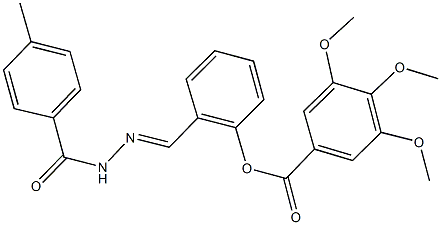 2-[2-(4-methylbenzoyl)carbohydrazonoyl]phenyl 3,4,5-trimethoxybenzoate Structure