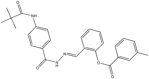 331669-36-4 2-(2-{4-[(2,2-dimethylpropanoyl)amino]benzoyl}carbohydrazonoyl)phenyl 3-methylbenzoate