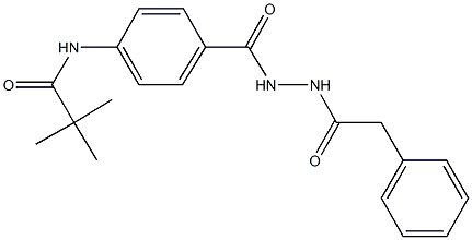 2,2-dimethyl-N-(4-{[2-(phenylacetyl)hydrazino]carbonyl}phenyl)propanamide Structure