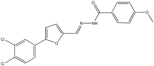 N'-{[5-(3,4-dichlorophenyl)-2-furyl]methylene}-4-methoxybenzohydrazide Struktur