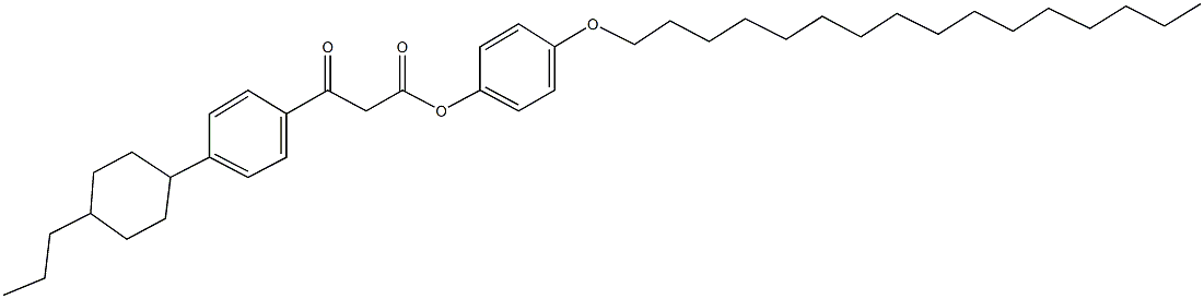 4-(hexadecyloxy)phenyl 3-oxo-3-[4-(4-propylcyclohexyl)phenyl]propanoate Structure