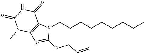 8-(allylsulfanyl)-3-methyl-7-nonyl-3,7-dihydro-1H-purine-2,6-dione 化学構造式