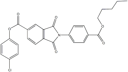 4-chlorophenyl 1,3-dioxo-2-{4-[(pentyloxy)carbonyl]phenyl}-2,3-dihydro-1H-isoindole-5-carboxylate Structure