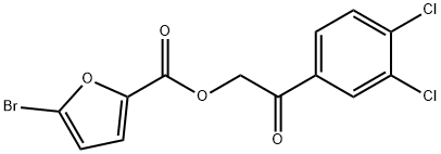 2-(3,4-dichlorophenyl)-2-oxoethyl 5-bromo-2-furoate Structure