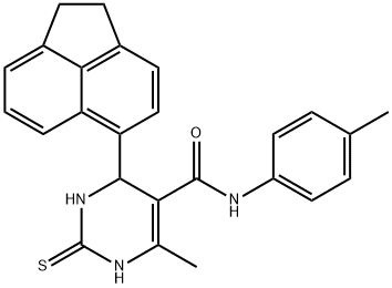 4-(1,2-dihydro-5-acenaphthylenyl)-6-methyl-N-(4-methylphenyl)-2-thioxo-1,2,3,4-tetrahydro-5-pyrimidinecarboxamide Struktur
