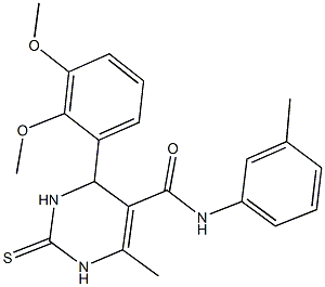 4-(2,3-dimethoxyphenyl)-6-methyl-N-(3-methylphenyl)-2-thioxo-1,2,3,4-tetrahydro-5-pyrimidinecarboxamide Structure