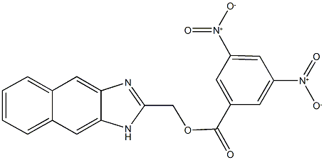1H-naphtho[2,3-d]imidazol-2-ylmethyl 3,5-bisnitrobenzoate Struktur