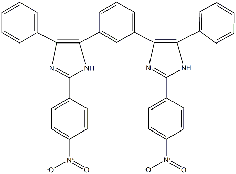 2-{4-nitrophenyl}-5-[3-(2-{4-nitrophenyl}-5-phenyl-1H-imidazol-4-yl)phenyl]-4-phenyl-1H-imidazole Structure