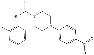 4-{4-nitrophenyl}-N-(2-methylphenyl)-1-piperazinecarbothioamide 化学構造式