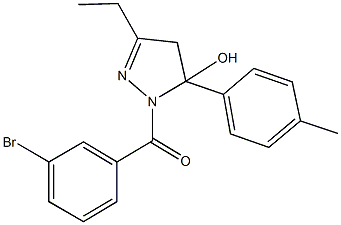 1-[(3-bromophenyl)carbonyl]-3-ethyl-5-(4-methylphenyl)-4,5-dihydro-1H-pyrazol-5-ol|