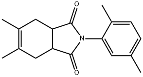 2-(2,5-dimethylphenyl)-5,6-dimethyl-3a,4,7,7a-tetrahydro-1H-isoindole-1,3(2H)-dione 化学構造式