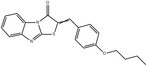 2-(4-butoxybenzylidene)[1,3]thiazolo[3,2-a]benzimidazol-3(2H)-one 化学構造式