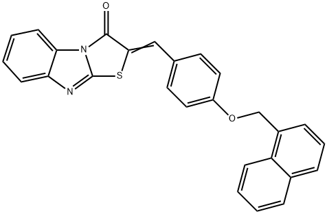 2-[4-(1-naphthylmethoxy)benzylidene][1,3]thiazolo[3,2-a]benzimidazol-3(2H)-one Structure