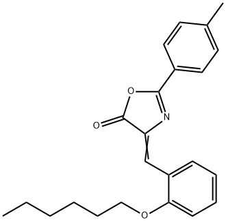4-[2-(hexyloxy)benzylidene]-2-(4-methylphenyl)-1,3-oxazol-5(4H)-one 结构式