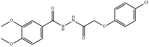 N'-[(4-chlorophenoxy)acetyl]-3,4-dimethoxybenzohydrazide Structure