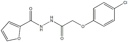 N'-[2-(4-chlorophenoxy)acetyl]-2-furohydrazide Structure