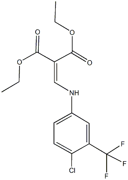 diethyl 2-{[4-chloro-3-(trifluoromethyl)anilino]methylene}malonate,331713-19-0,结构式