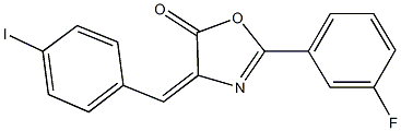2-(3-fluorophenyl)-4-(4-iodobenzylidene)-1,3-oxazol-5(4H)-one Struktur