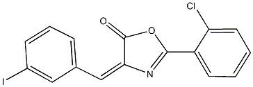 2-(2-chlorophenyl)-4-(3-iodobenzylidene)-1,3-oxazol-5(4H)-one,331719-31-4,结构式