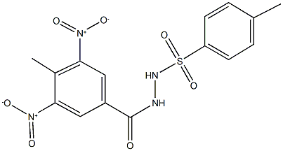 N'-{3,5-dinitro-4-methylbenzoyl}-4-methylbenzenesulfonohydrazide Structure