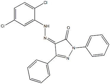 1,3-diphenyl-1H-pyrazole-4,5-dione 4-[(2,5-dichlorophenyl)hydrazone] 结构式