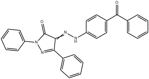 1,3-diphenyl-1H-pyrazole-4,5-dione 4-[(4-benzoylphenyl)hydrazone] Structure