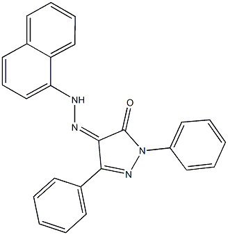 1,3-diphenyl-1H-pyrazole-4,5-dione 4-(1-naphthylhydrazone) Structure