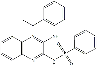 N-[3-(2-ethylanilino)-2-quinoxalinyl]benzenesulfonamide Struktur