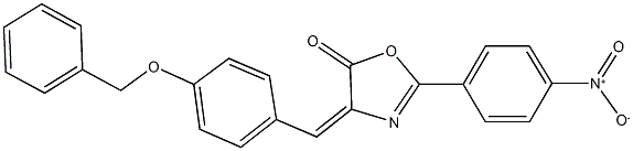 4-[4-(benzyloxy)benzylidene]-2-{4-nitrophenyl}-1,3-oxazol-5(4H)-one Struktur