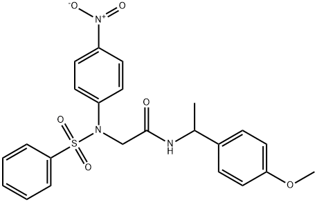 2-[4-nitro(phenylsulfonyl)anilino]-N-[1-(4-methoxyphenyl)ethyl]acetamide|