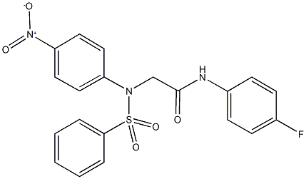 N-(4-fluorophenyl)-2-[4-nitro(phenylsulfonyl)anilino]acetamide Structure