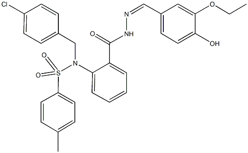 N-(4-chlorobenzyl)-N-(2-{[2-(3-ethoxy-4-hydroxybenzylidene)hydrazino]carbonyl}phenyl)-4-methylbenzenesulfonamide Structure