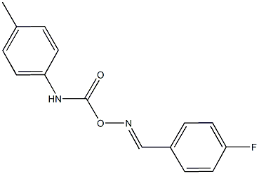 1-[({[(4-fluorobenzylidene)amino]oxy}carbonyl)amino]-4-methylbenzene Struktur