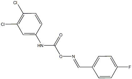 1,2-dichloro-4-[({[(4-fluorobenzylidene)amino]oxy}carbonyl)amino]benzene Structure